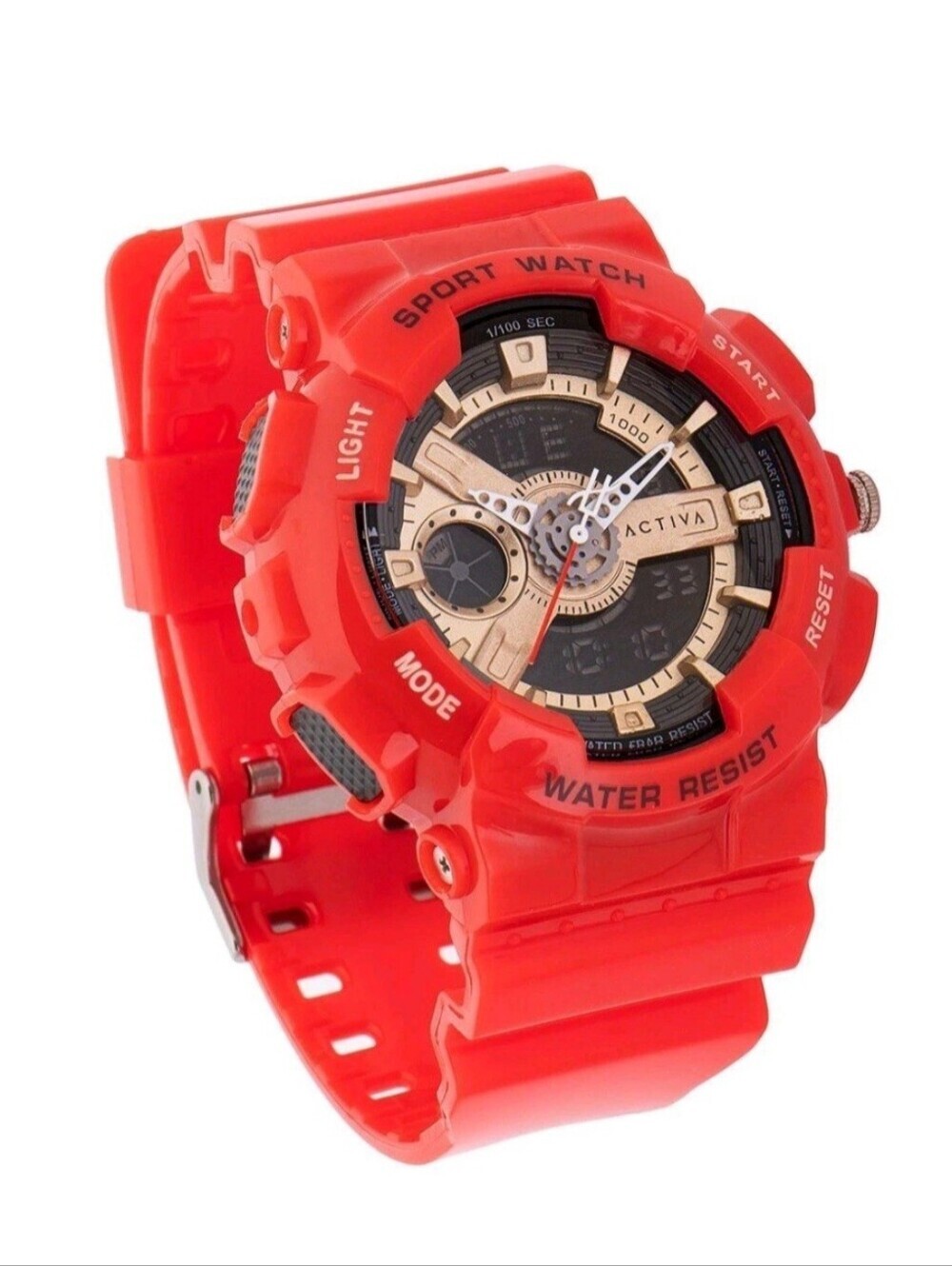 Activa Pixel X Invicta Digital Men's Watch - 50mm. Red / Gold (ACW499-004)
